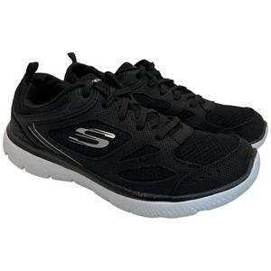 Skechers Summits Suited Sneaker SN12982S Athletic Shoes Womens White Black 8
